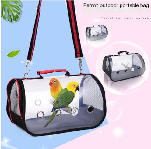 Transparent single shoulder handbag car parrot backpack