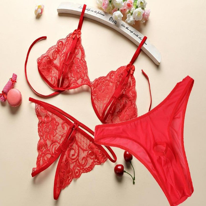 3-piece sexy lace sexy lingerie for couples