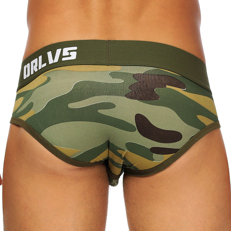 Underpants low waist sexy camouflage briefs male youth cotton briefs shorts