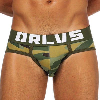 Underpants low waist sexy camouflage briefs male youth cotton briefs shorts