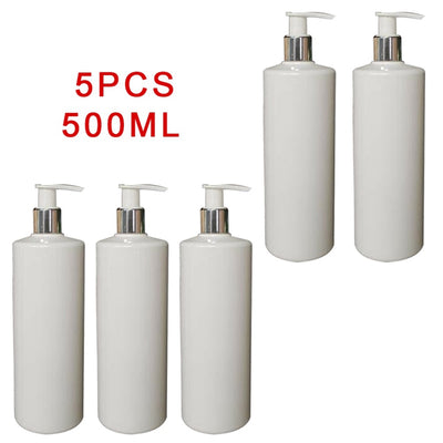 5PC 500ml Bathroom Portable Soap Dispensers Lotion Shampoo Shower Gel Holder Soap Dispenser Home Empty Bath Pump Bottle