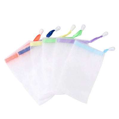 10PCS Shower Gel Soap Bags Hangable Facial Cleanser Foaming Mesh Bags Body Bath Soap Cleanser Bubble Net Bags Cleaning Tools