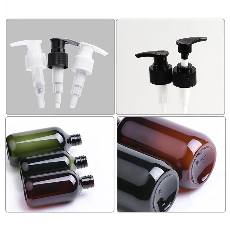 100/150/200/300/400/500ml Shampoo Refillable Bottles Pump Container Plastic Liquid Shampoo Shower Gel Bottles Home Bath Supply