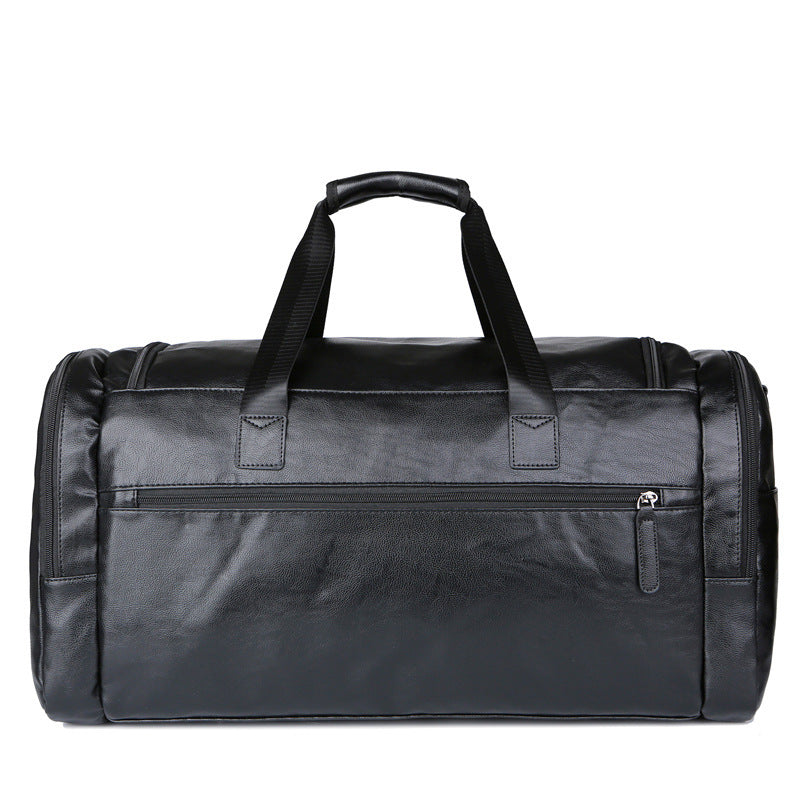 Large Capacity Men's PU Leather Travel Bag Retro