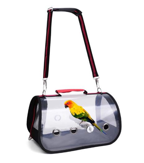 Transparent single shoulder handbag car parrot backpack